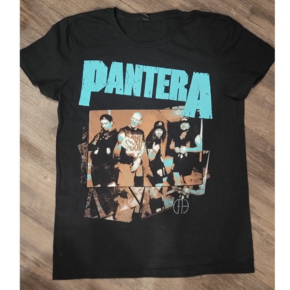 Pantera Band Graphic T-Shirt Mens Medium Black Bay Island Sportswear Heavy Metal